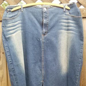 Jalate, Full Length, Women's Denim Skirt, Size 22